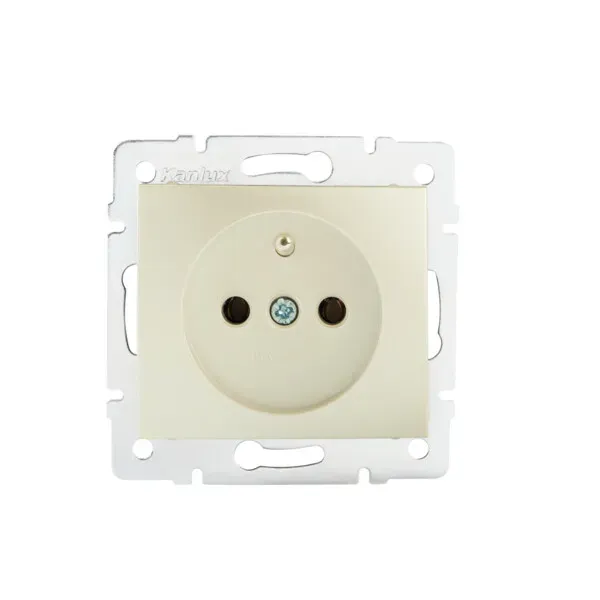 Type E single power socket with contact protection DOMO