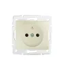 Type E single power socket with contact protection DOMO