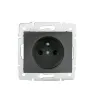 Type E single power socket with contact protection DOMO