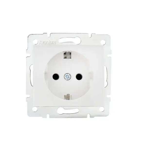 Schuko single power socket with contact protection DOMO