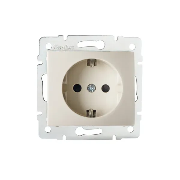 Schuko single power socket with contact protection DOMO