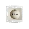 Schuko single power socket with contact protection DOMO