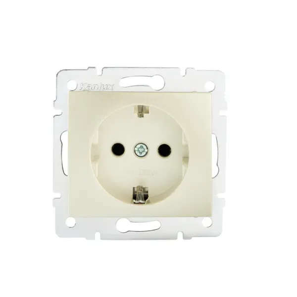 Schuko single power socket with contact protection DOMO