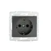 Schuko single power socket with contact protection DOMO