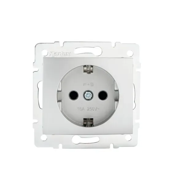 Schuko single power socket with contact protection DOMO