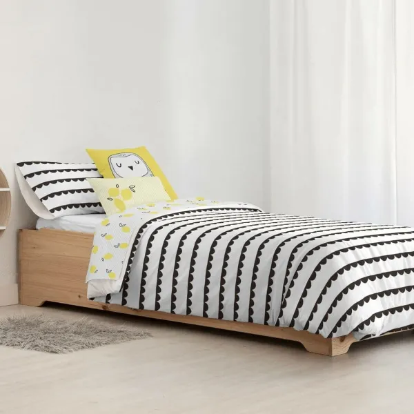 Šiaurės šalių viršelis Kids&Cotton Guildo Juoda 175 Siūlai 180 x 220 cm