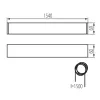 T8 LED tube linear fittings ALIN 4LED 1540mm