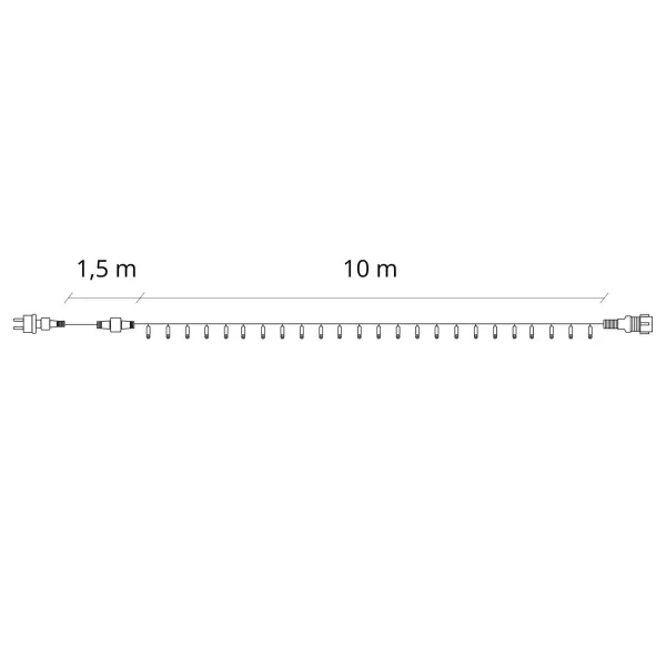 Ziemassvētku lampiņas Springos CL4113 240 Led 15.5 m