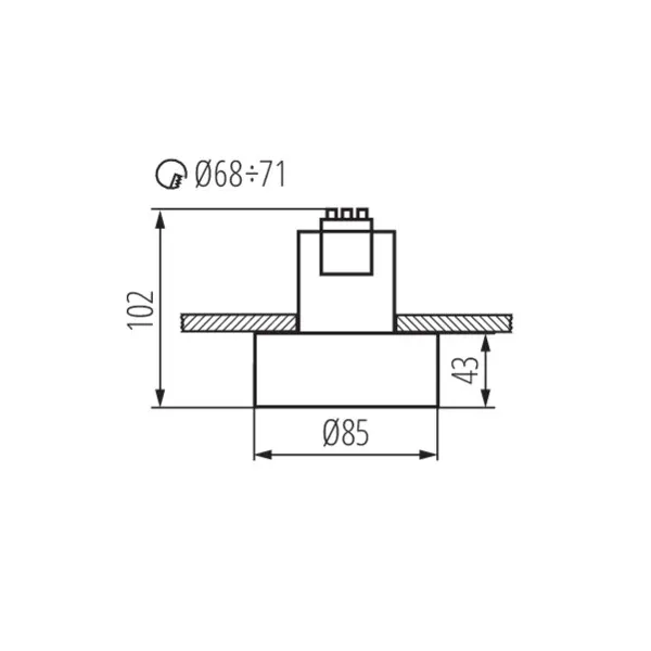 Ceiling-mounted spotlight fitting MINI RITI