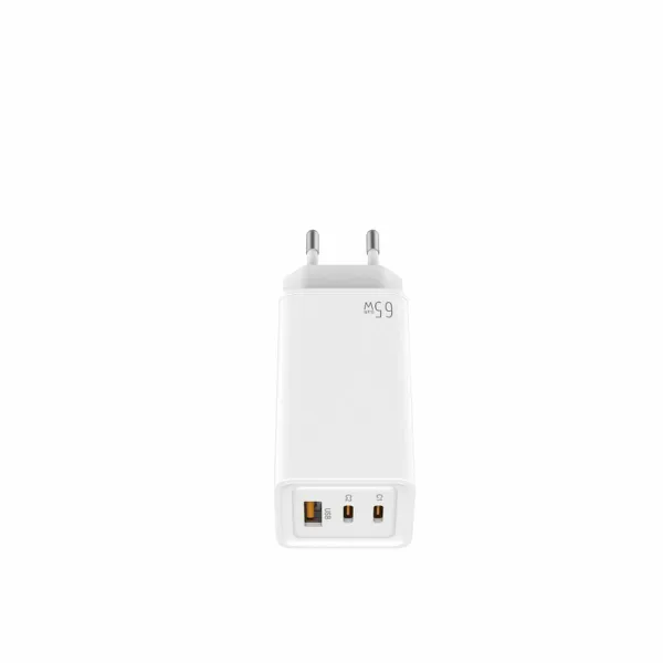 Sieninis įkroviklis LEOTEC LECSPH65W3W Balta 65 W