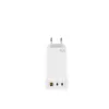 Sieninis įkroviklis LEOTEC LECSPH65W3W Balta 65 W