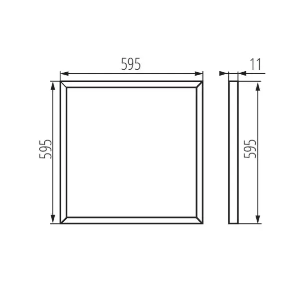 Recessed-mounted LED panel BRAVO S / SU