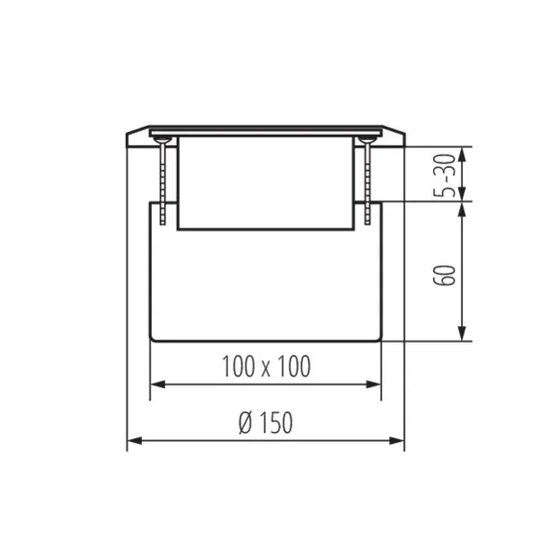 Floor installation box BIURO