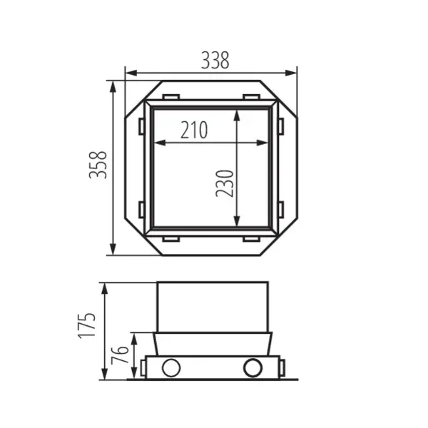 Case for concrete floor boxes BIURO