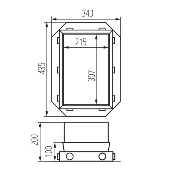 Case for concrete floor boxes BIURO