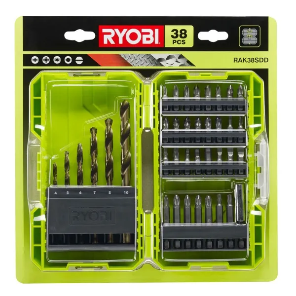 Drill bits and tits set Ryobi 38 Daudzums
