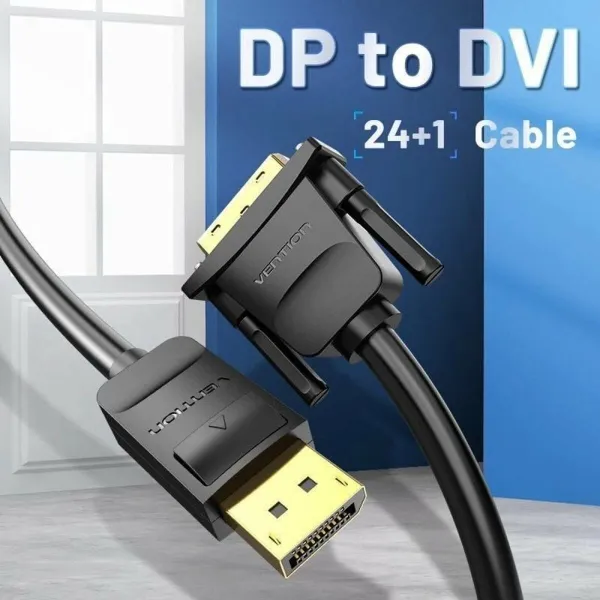 DisplayPort uz DVI Adapteris Vention HAFBG Melns 1,5 m