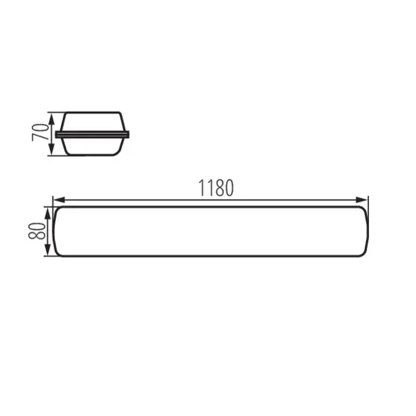 LED dustproof lighting fitting FUTURIO LED 37W 1180mm