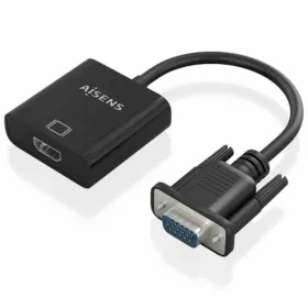 HDMI - VGA adapteris Aisens A115-0873 20 cm Juoda