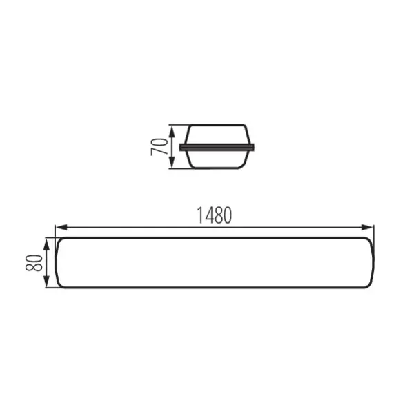 LED dustproof lighting fitting FUTURIO 66W 1500mm