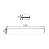 LED dustproof lighting fitting FUTURIO 66W 1500mm