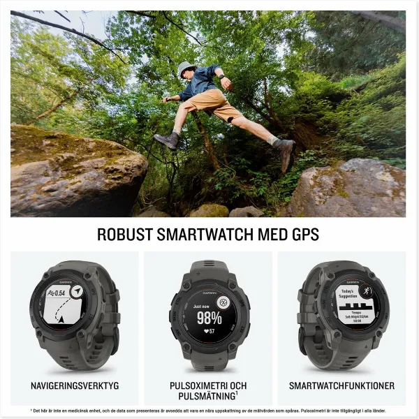 Viedpulkstenis Garmin Instinct E 2 Melns 1,2" 40 mm