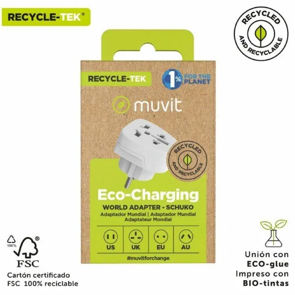 Universalus adapteris Muvit For Change MCADP0007 Balta