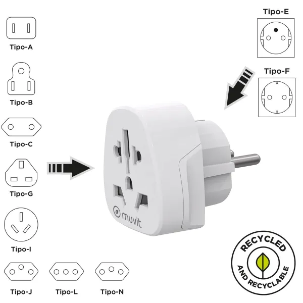 Universalus adapteris Muvit For Change MCADP0007 Balta