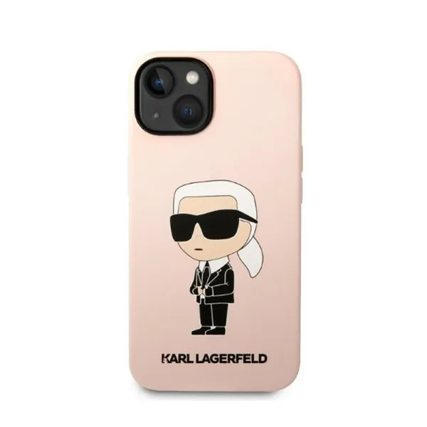 Karl Lagerfeld Silicone NFT Ikonik - Case for iPhone 14 Plus (Pink)