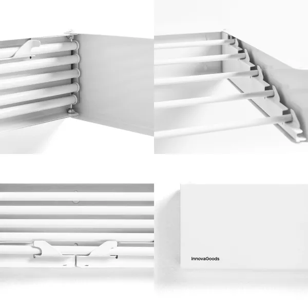 Foldable Extendable Retractable Wall Clothes Drying Rack Dryva 80 InnovaGoods