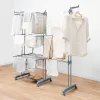 Foldable Vertical Extendable Clothes Drying Rack with Wheels Dolver XL InnovaGoods 30 Bars