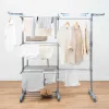 Foldable Vertical Extendable Clothes Drying Rack with Wheels Dolver XL InnovaGoods 30 Bars