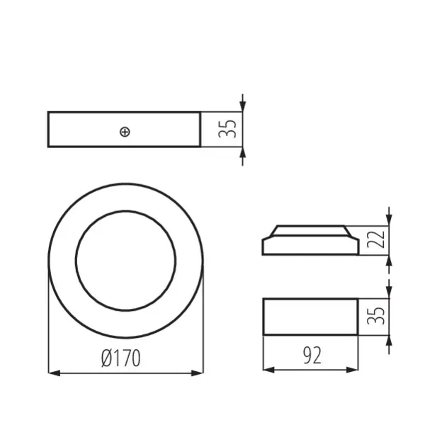 Downlight fitting CARSA V2LED