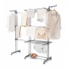 Foldable Vertical Extendable Clothes Drying Rack with Wheels Dolver XL InnovaGoods 30 Bars