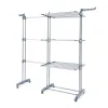 Foldable Vertical Extendable Clothes Drying Rack with Wheels Dolver XL InnovaGoods 30 Bars