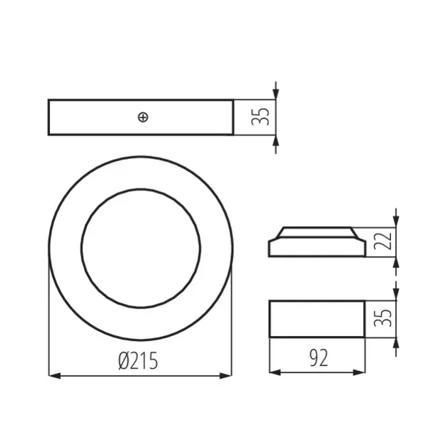 Downlight fitting CARSA V2LED