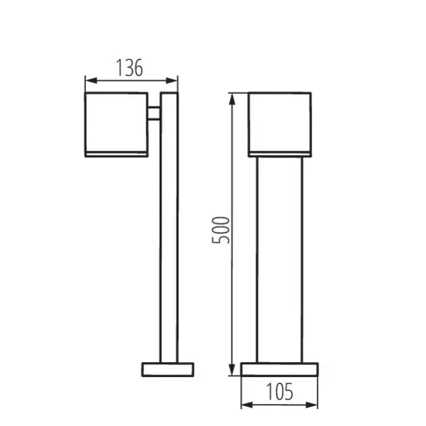 Garden light fitting with replaceable light source GORI