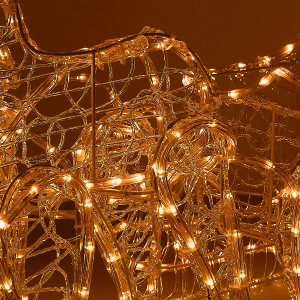 CL1222 APGAISMOJUMS ZIEMEĻBRIEDIS AR SLEIGH 480 LED