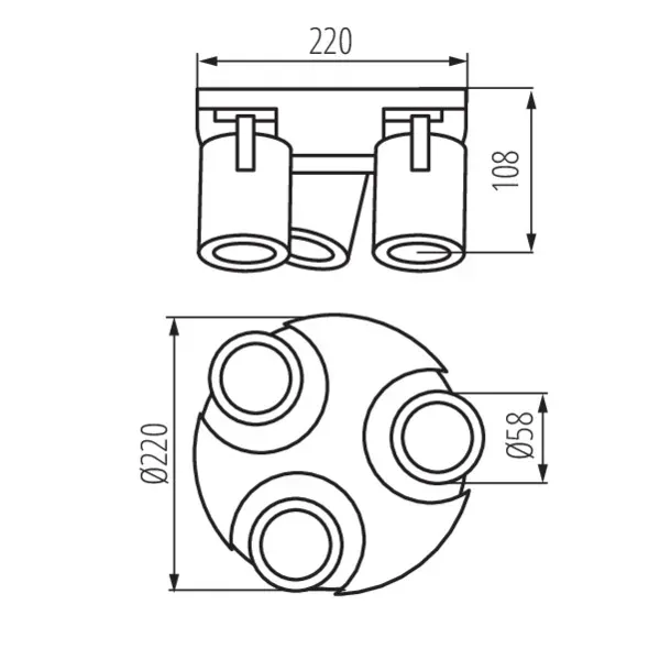 Wall & ceiling lighting fitting LAURIN