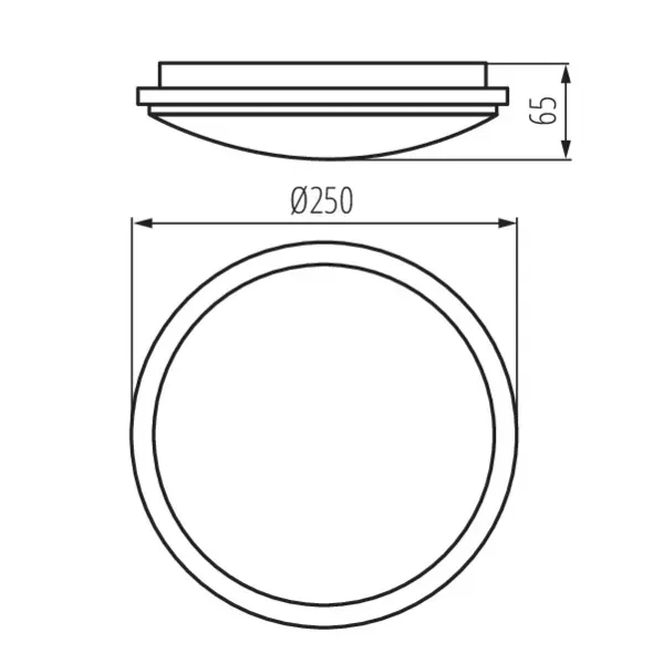 Ceiling-mounted LED light fitting ORTE LED