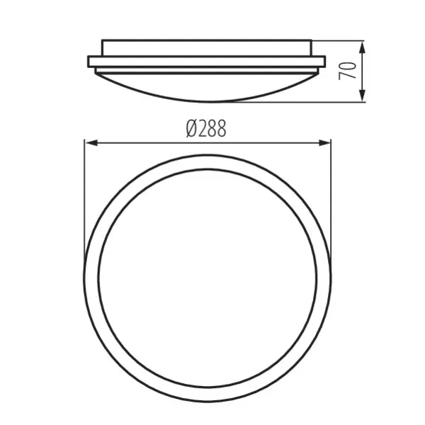 Ceiling-mounted LED light fitting ORTE LED