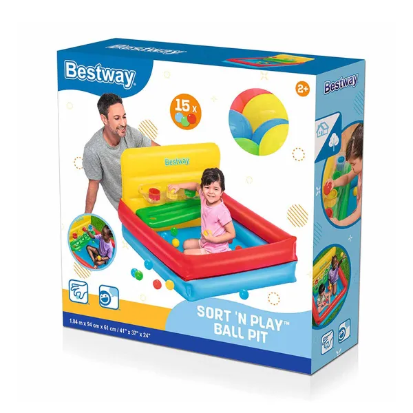 Bestway Lasten Ilmapohja Uima-allas 104x94x61 cm +2 vuotta Puutarha 52546