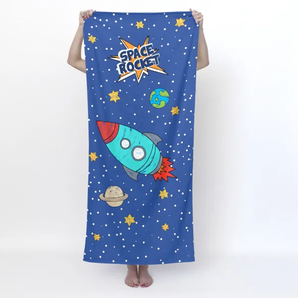 Kylpypyyhe HappyFriday Mr Fox Space Rocket Monivärinen 70 x 150 cm