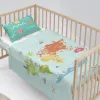 Cot Bedding Set HappyFriday Happynois World Map Multicolour