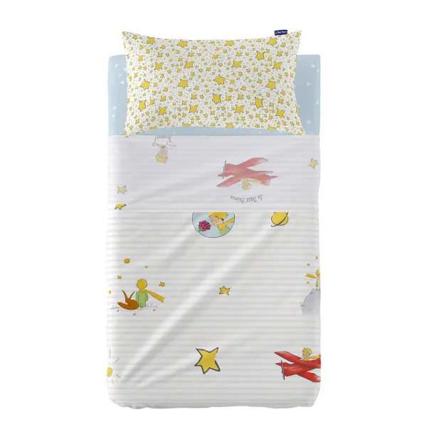 Cot Bedding Set HappyFriday Le Petit Prince Son monde Multicolour