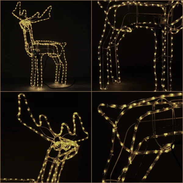 Рождественская декорация, северный олень, Springos CL1228 288 светодиодов