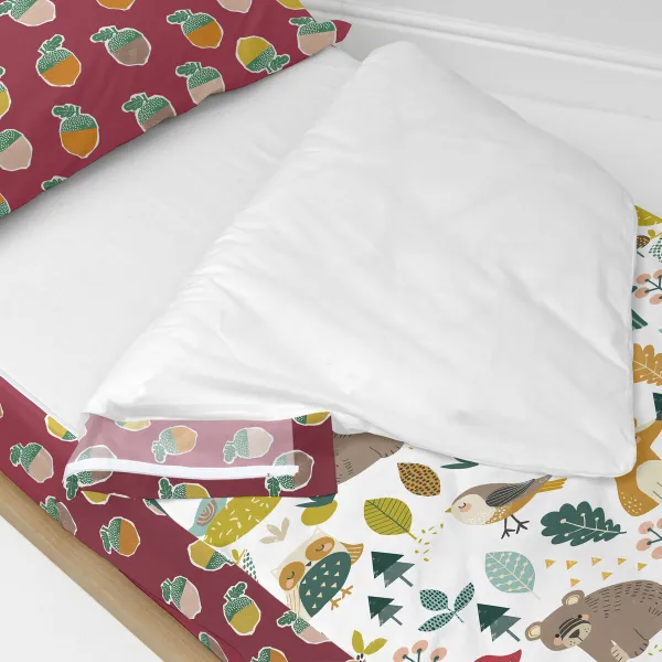 Комплект постельного белья на молнии с одеялом HappyFriday Moshi Moshi Harvestwood Разноцветный 42 x 20 x 50 cm