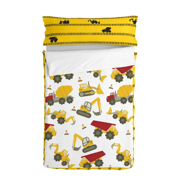 Gultas veļa ar rāvējslēdzēju un segu HappyFriday Mr Fox Machinery Daudzkrāsains 42 x 20 x 50 cm