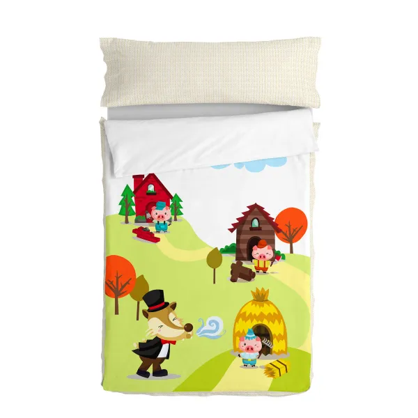 Quilted Zipper Bedding HappyFriday Mr Fox Piggys Multicolour 42 x 20 x 50 cm