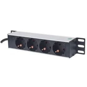 10" Multi-Socket Adaptor with 4 Power Points Intellinet 714020 Grey (1,8 m)